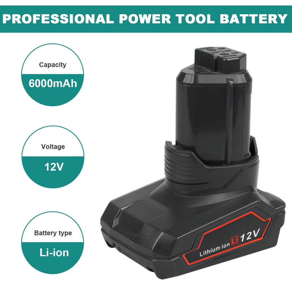 6000mAh For RIDGID 12V Lithium Battery R82059 AC82048 R82048 High Capacity Tool