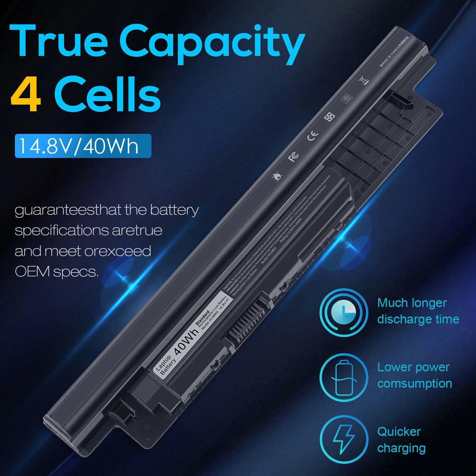 ?LOT XCMRD Battery For Dell Inspiron 15 3521 3531 3537 3541 3542 3543 5521 5537