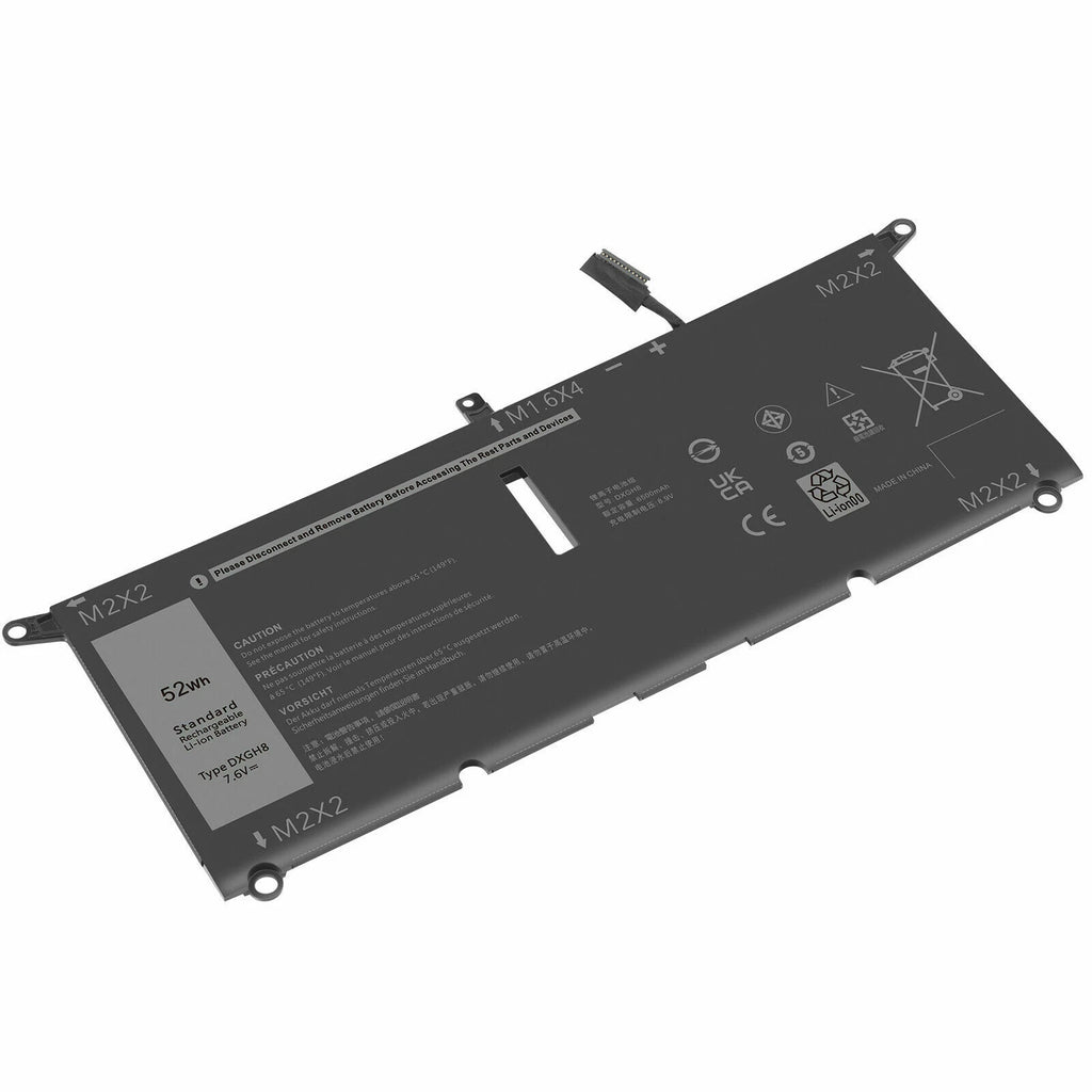 52Wh DXGH8 Battery For Dell XPS 13-9370-D1701S 13-9370-D1705G 13 7390 HK6N5 New