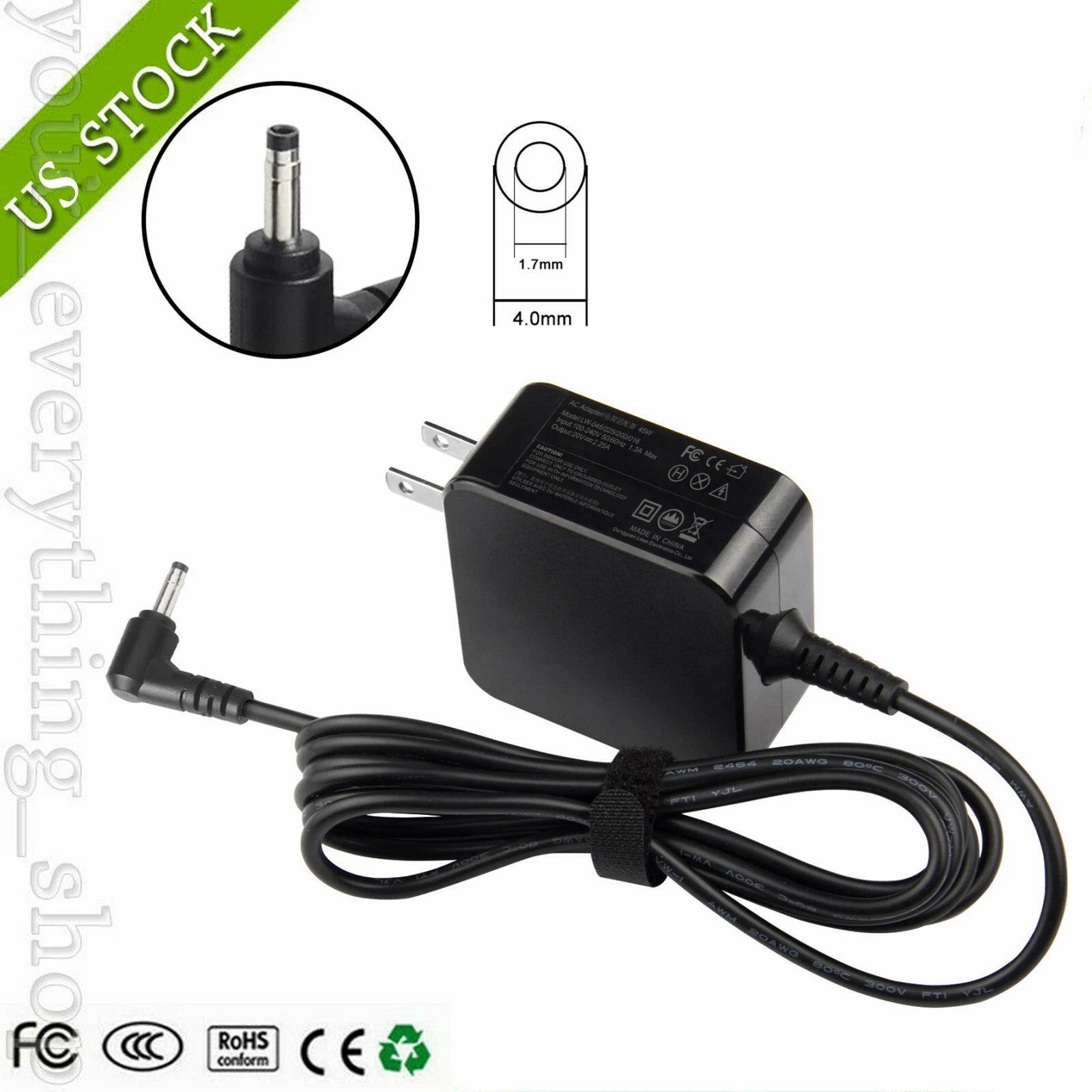 45W For Lenovo Charger Ideapad 100s Input 20V 2.25A AC Adapter ADL45WCC ADL45WCD