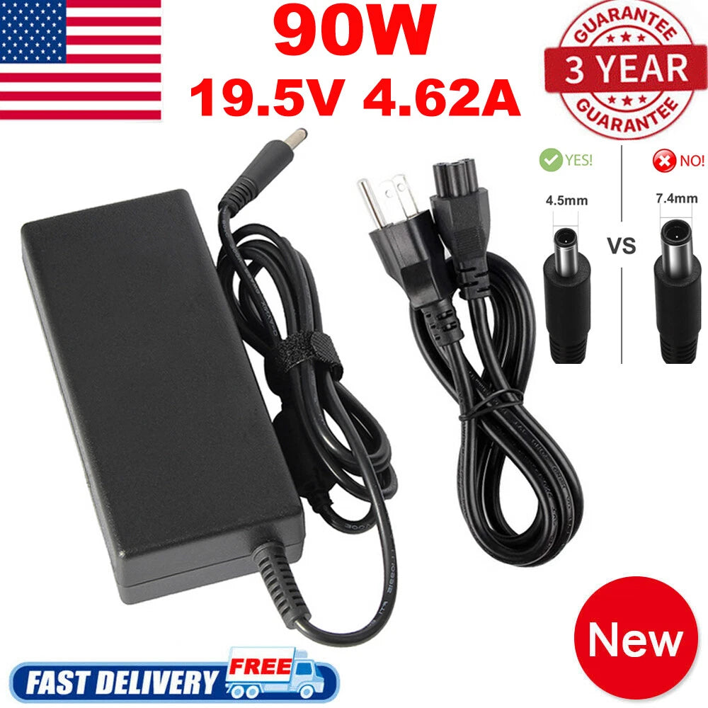 90W AC Adapter Charger For Dell Inspiron 17 15 7000 (7500) (7506) 2-in-1 Laptop