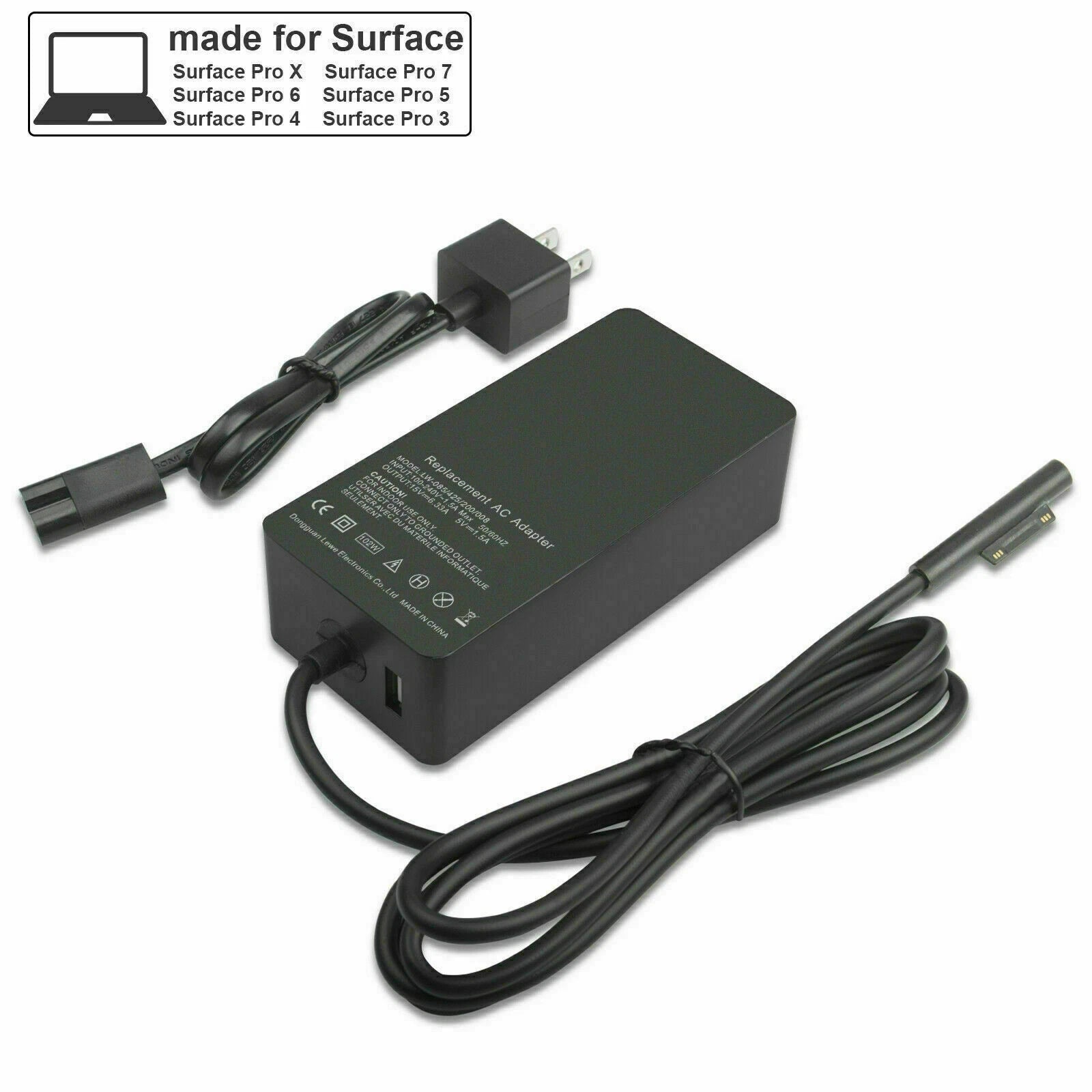 102W 1798 Adapter Charger For Microsoft Surface Pro 3/4/5/6/7/8/X Laptop 3/2/1