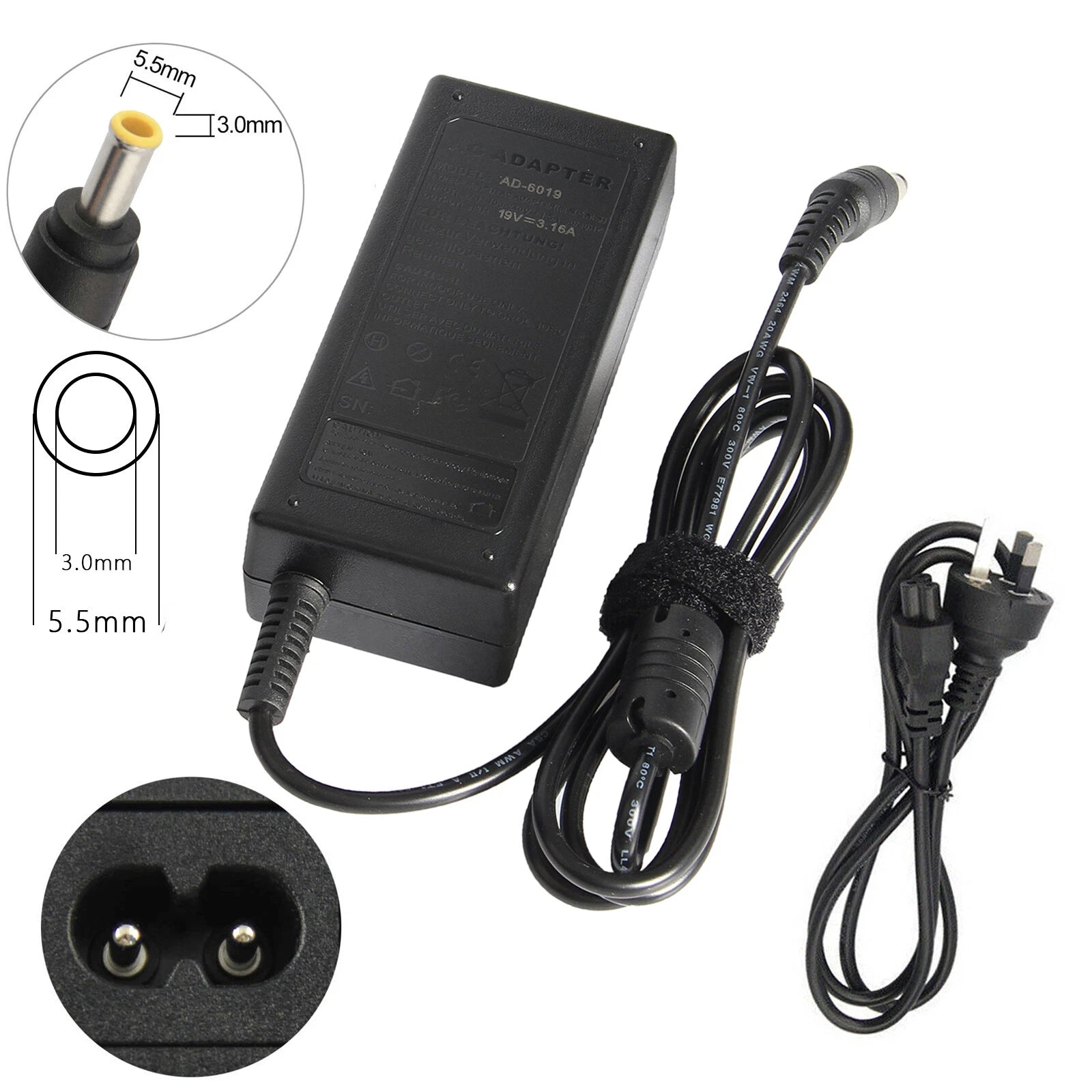 AC Adapter Charger For Samsung QX410-S02 NP-QX410-S02US NP-QX411-W01UB QX411-W01