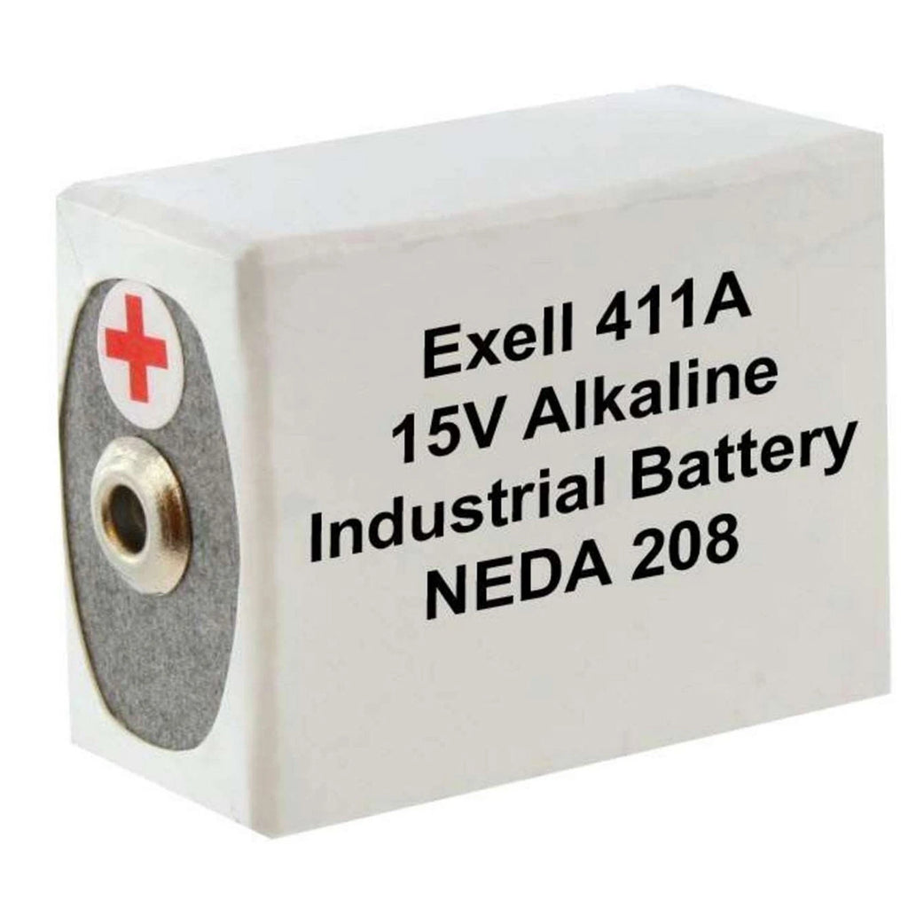 Exell 411A Alkaline 15V Battery NEDA 208 Compatible With 10F20, BLR121, M121