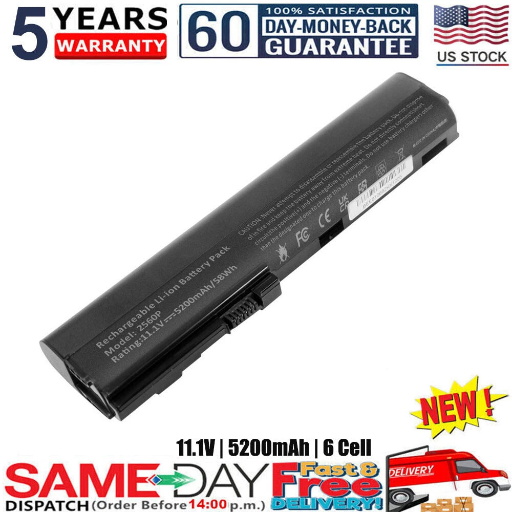 SX06 SX06XL Battery For HP EliteBook 2560p 2570p Series SX09 463309-241 /Charger