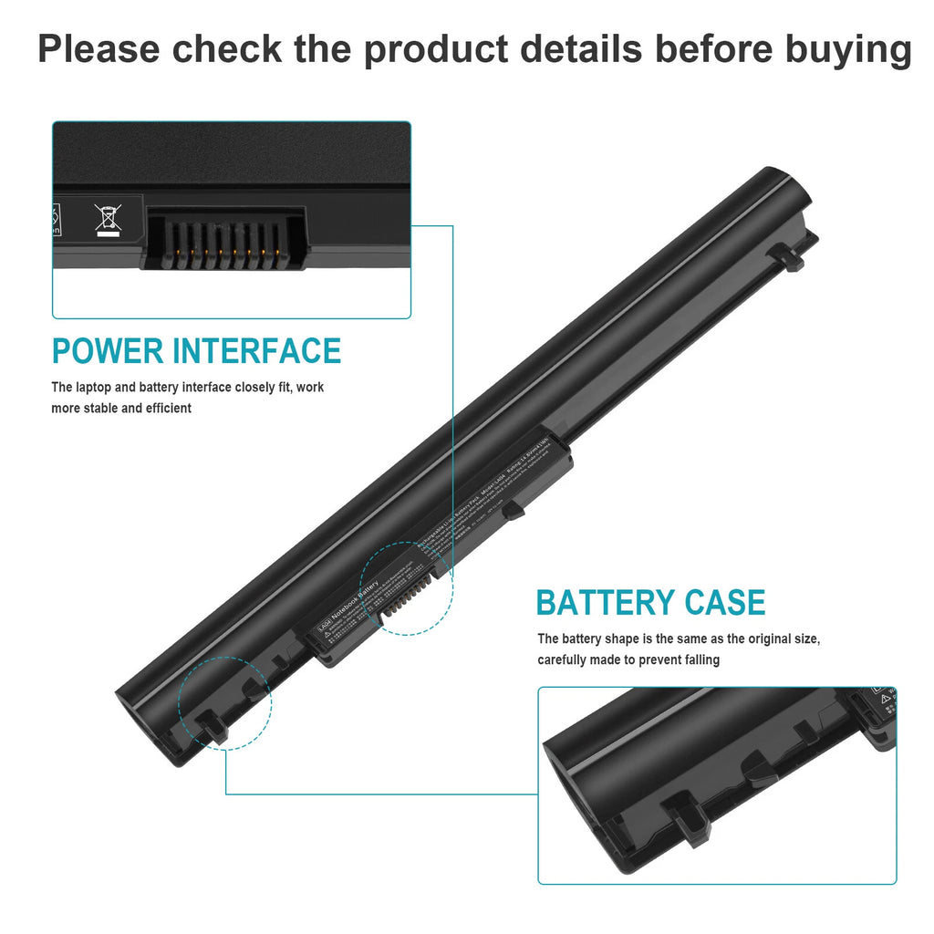 For HP Spare Battery 776622-001 728460-001 752237-001 15-1272wm Laptop LA04 LA03