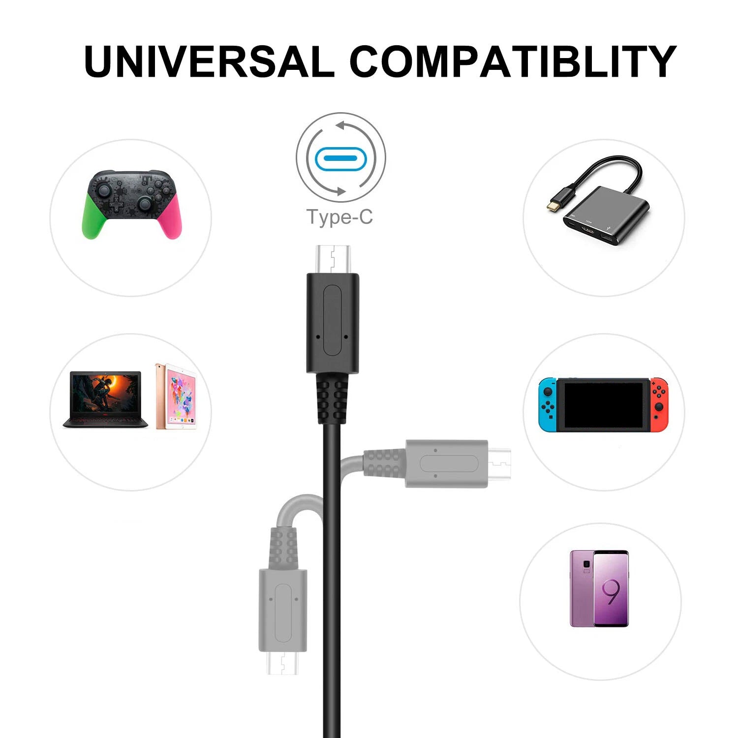 FAST Switch Charger For Nintendo Switch/Lite AC Adapter Power Supply Plug Type C