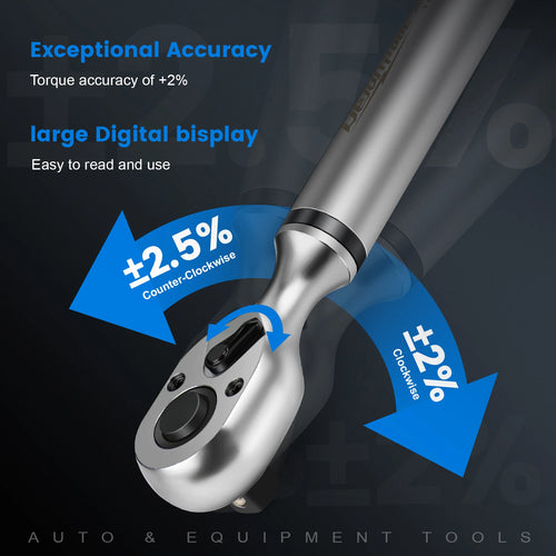 1/2" Drive 10-200NM Digital Torque Wrench Adjustable Electronic Torque Wrench