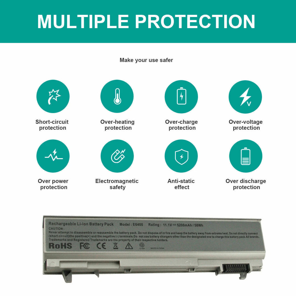 6/9Cells Battery For Dell Latitude E6400 E6410 E6500 E6510 PT434 PT435 PT436 NEW
