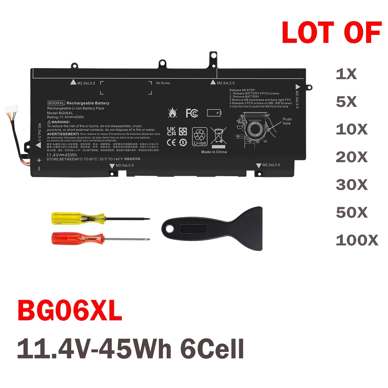 ??LOT BG06XL Battery For HP EliteBook 1040 G3 Series HSTNN-IB6Z 804175-181 45Wh