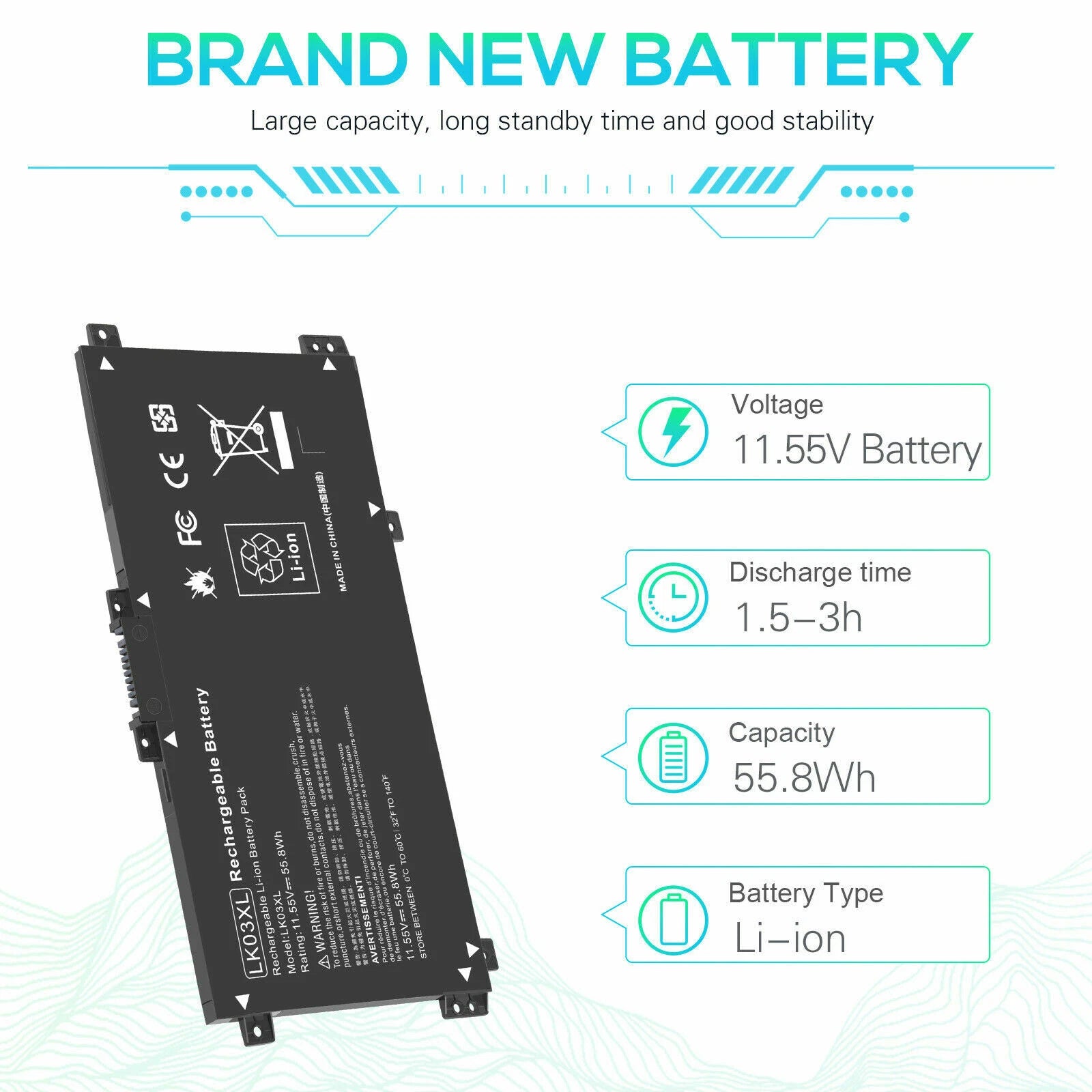 Battery For HP ENVY X360 15-BP 15m-cn0011dx 17M-BW0013DX 916368-541 916368-421