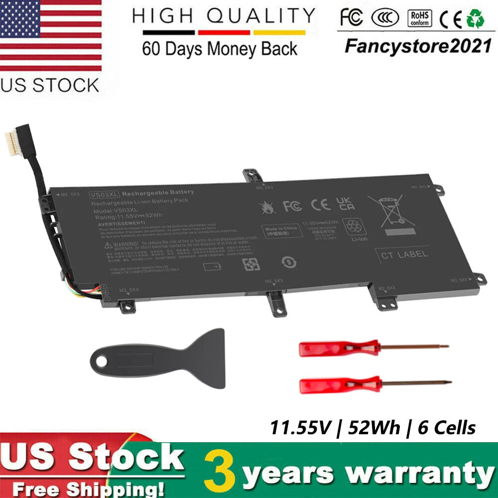 VS03XL VSO3XL Battery for HP Envy 15T-AS000 15T-AS100 CTO 15-AS 15-AS133CL 52Wh