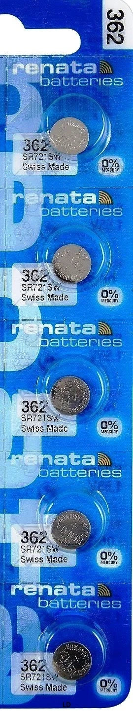 362 RENATA WATCH BATTERIES SR721SW (10 piece) New packaging Authorized Seller