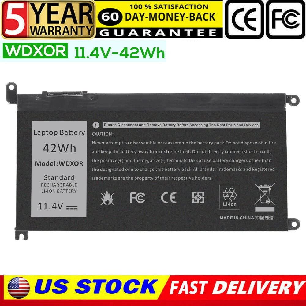 Battery For Dell Inspiron 15 7586 7579 7570 7569 7560 5579 5578 5570 5568 WDX0R
