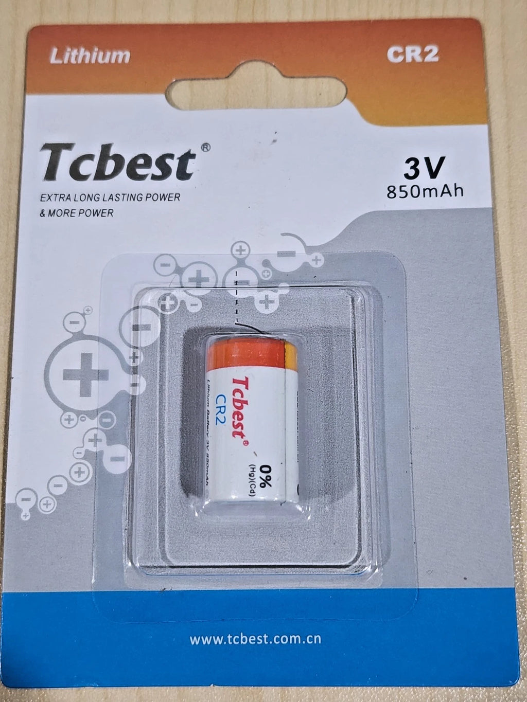 2 x New CR2 3v lithium battery 850mAh Tcbest extra long lasting power camera
