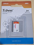 2 x New CR2 3v lithium battery 850mAh Tcbest extra long lasting power camera