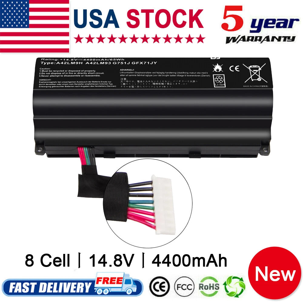 For Asus G751 G751JT G751JL G751J G751JY G751JM A42N1403 A42LM93 battery