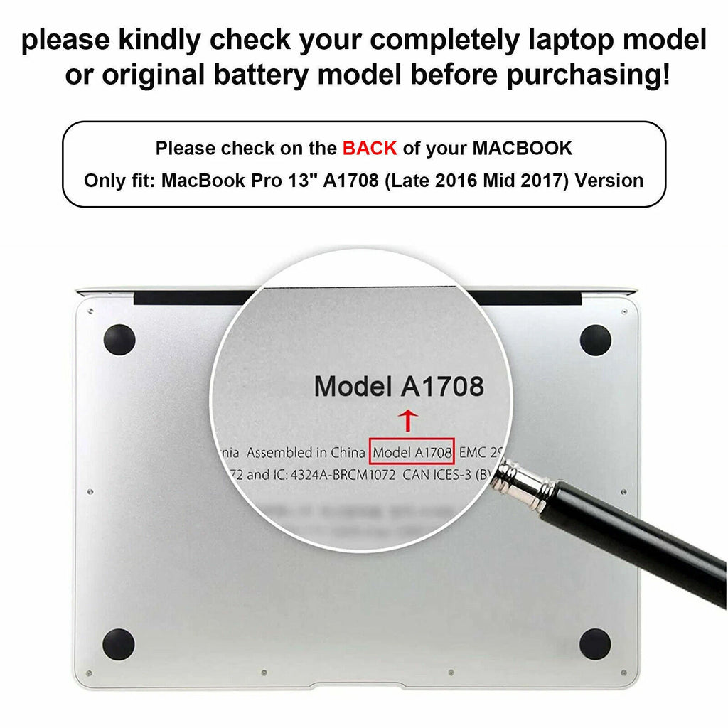 Battery A2171 for Apple MacBook Pro Retina 13" A2159 A2289 A2338 A1713 A1708