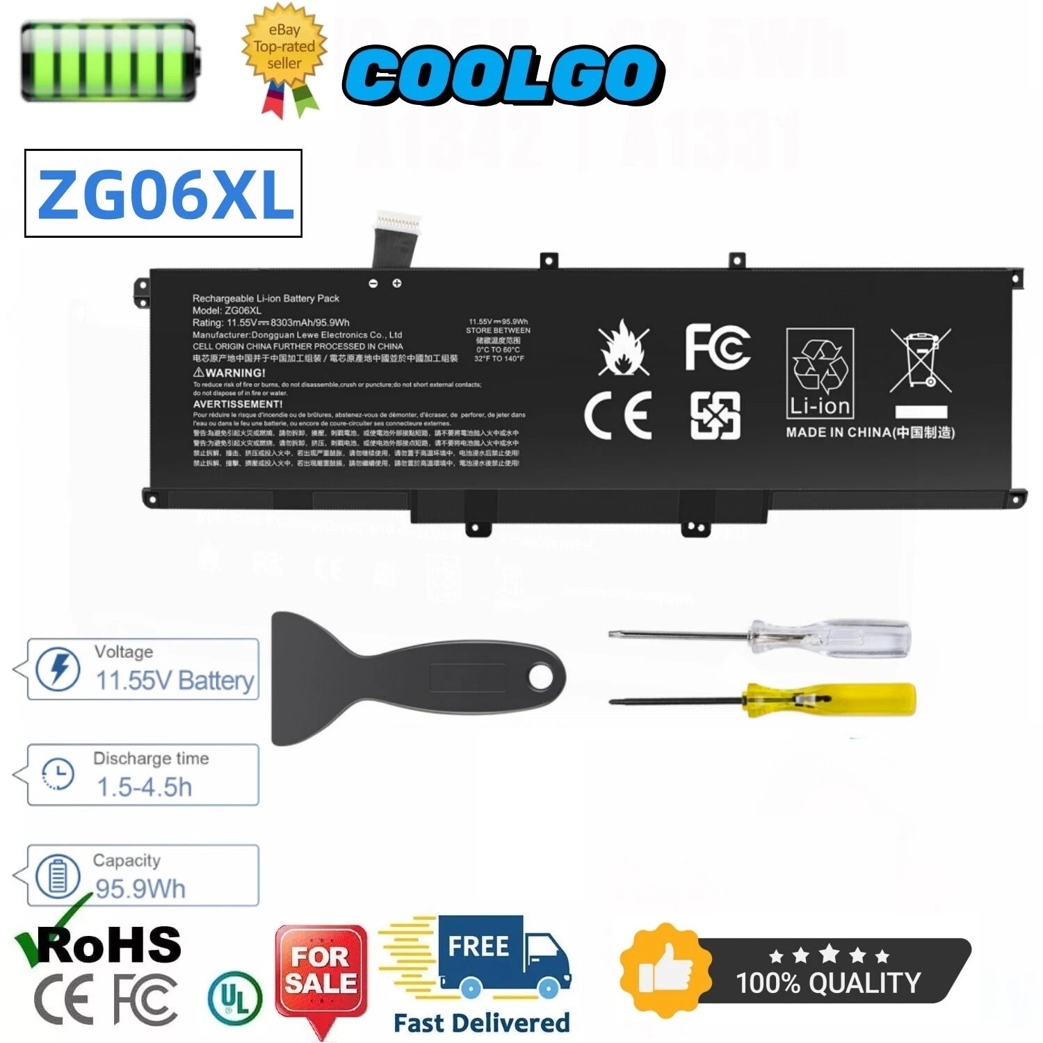 ZG06XL Battery For HP ZBook Studio X360 G5 Elitebook 1050 G1 Series HSTNN-IB8H