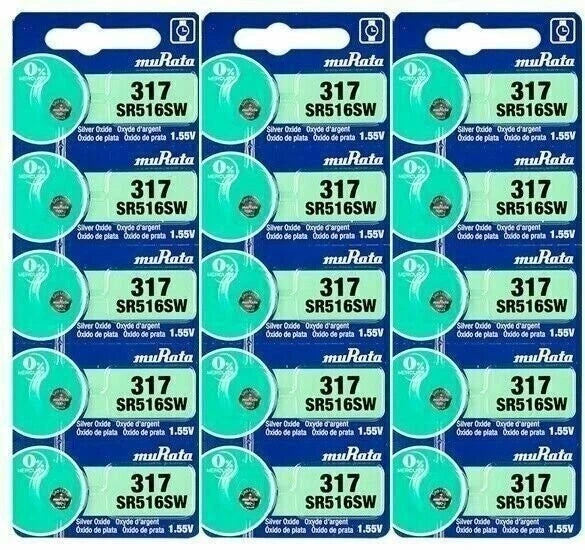 1 Sony 317 SR516SW SP317 V317 D317 616 Silver Oxide Watch Battery Made in Japan