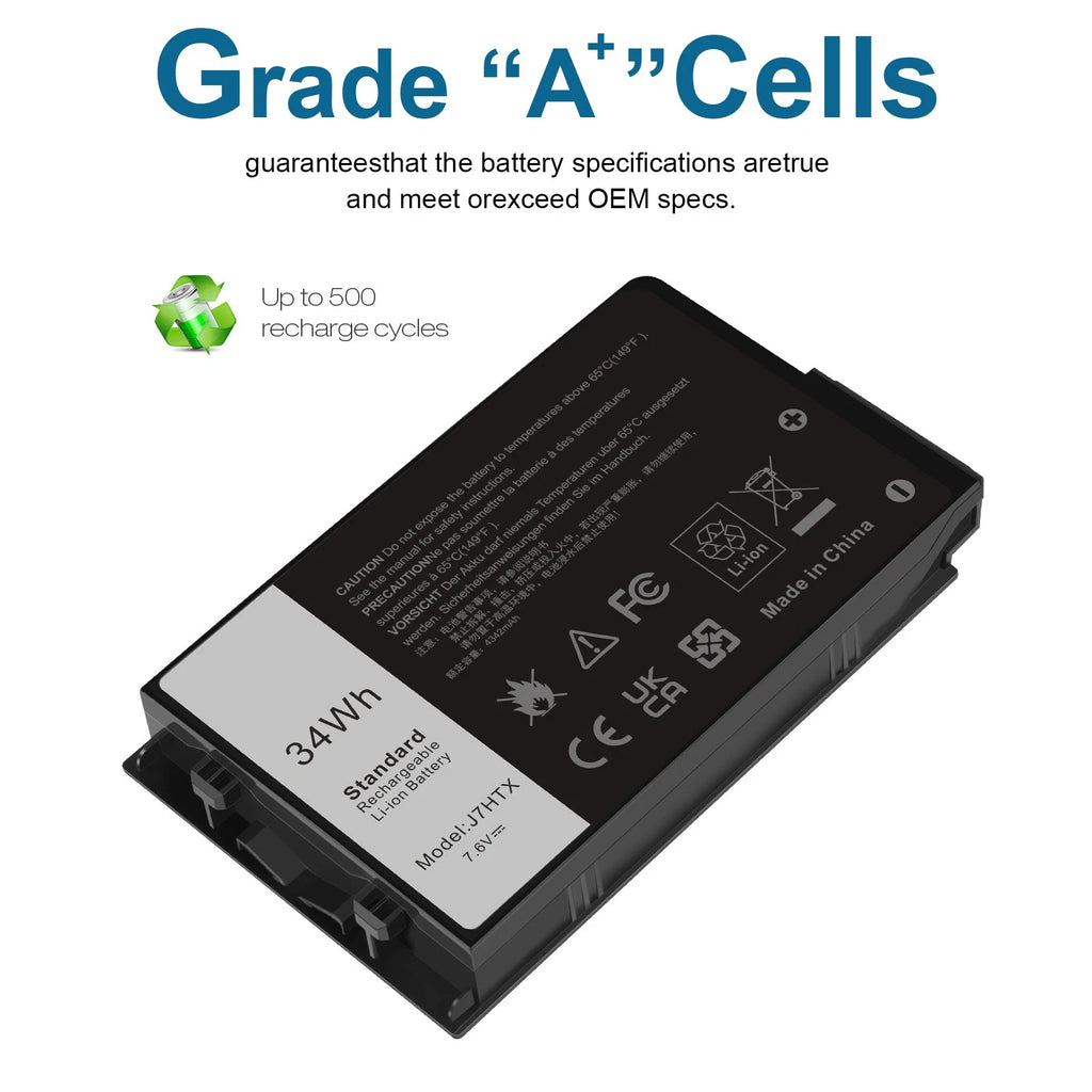 J7HTX BATTERY FOR DELL Latitude 7212 7220 Rugged Tablet Battery 2JT70 FH8RW 34Wh