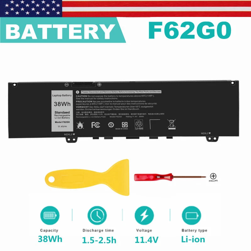 F62G0 Battery for Inspiron 13 7000 P83G P83G001P91G001 Vostro 5370 F62GO RPJC3