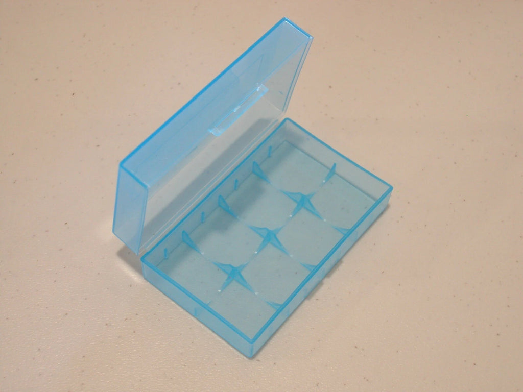 1 pc 20700 21700 PLASTIC STORAGE PROTECTIVE CASE HOLDER BOX BATTERY BLUE 2-bay