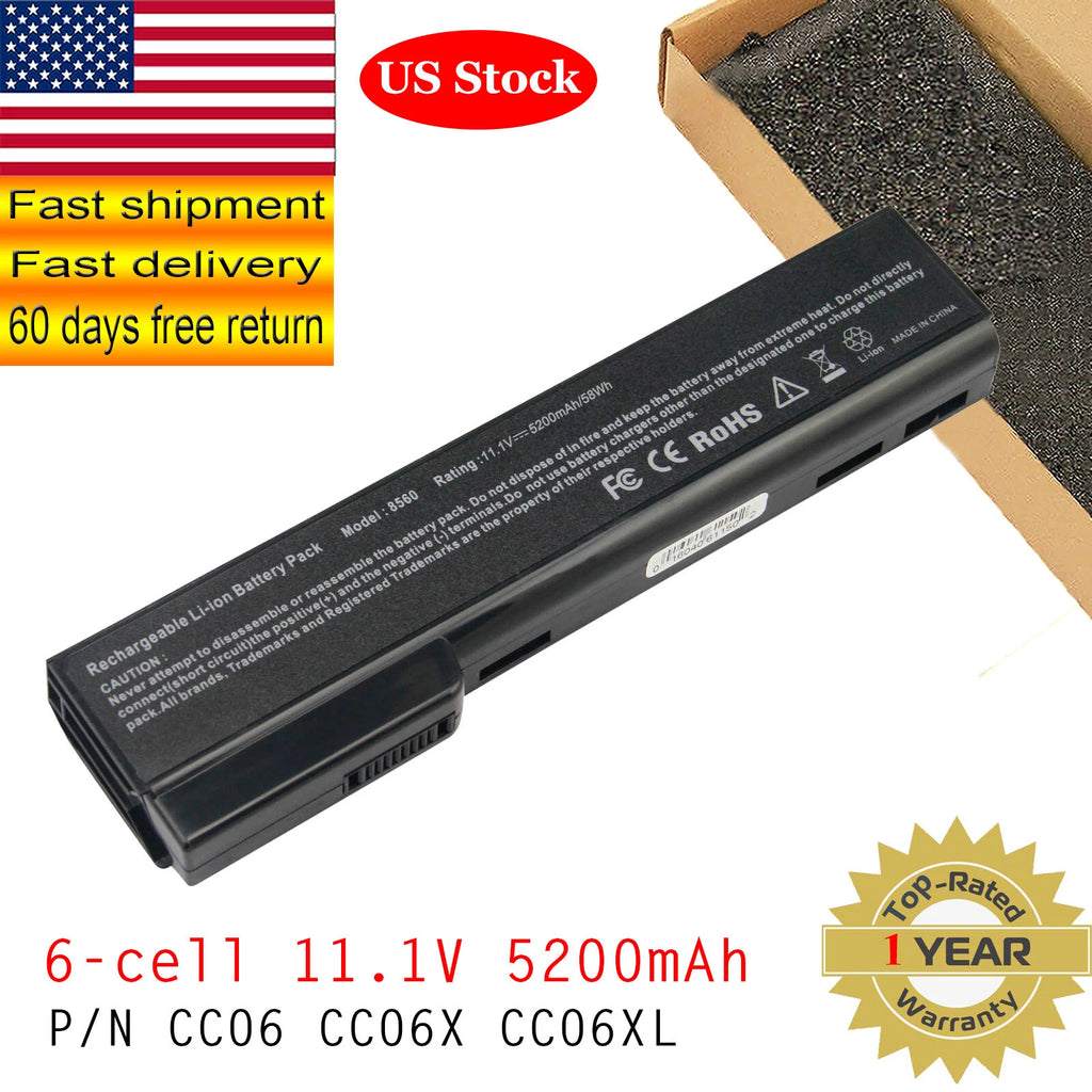 Battery For HP EliteBook 8460p 8460w 8470p 8470w 8560p 8570p CC06X CC06XL CC06