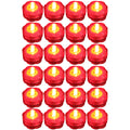 24 Pack~Red~Submersible Waterproof Underwater Battery LED Tea Light~Wedding