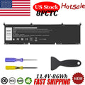 86Wh 8FCTC Laptop Battery For Dell XPS 15 9500 9510 P8P1P DVG8M 69KF2 Series