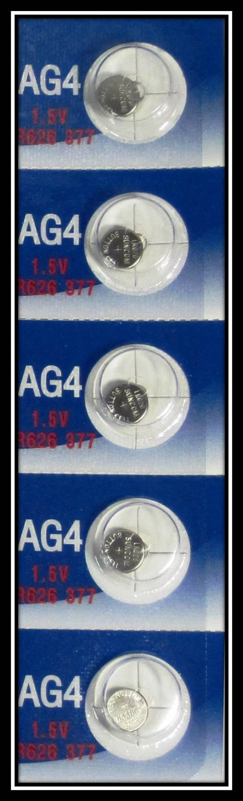 5 AG4 LR626 377 SR66 1.5V Alkaline Button Cell Watch Batteries Ships From USA