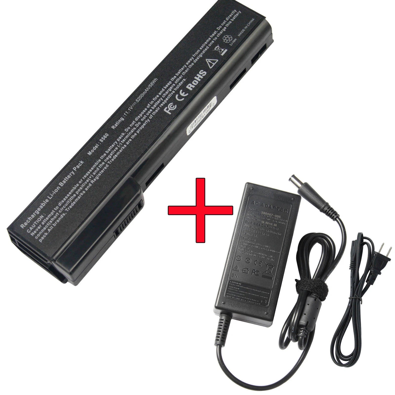 6360b Charger/Battery for HP ProBook 6460b 6465b 6470b 6475b 6560b 6565b 6570b