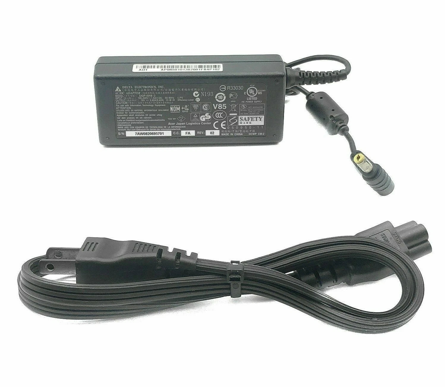Open Box Genuine Delta SADP-65KB D AC Adapter 19V 3.42A Power Charger 65W w/PC