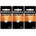 3 x 303/357 Duracell Silver Oxide Batteries (AG13, SR44, SR44W, EPX76, 76B)