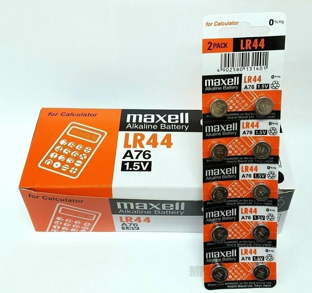 200 NEW LR44 MAXELL A76 L1154 AG13 357 SR44 303 BATTERY NEW