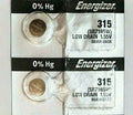 Energizer 315 SR716SW SR716SW 2 Pack Silver Oxide Watch Batteries- USA SELLER