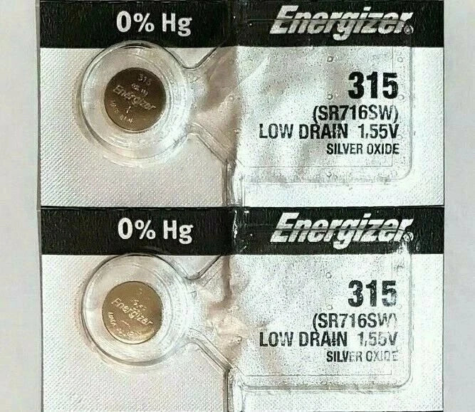 Energizer 315 SR716SW SR716SW 2 Pack Silver Oxide Watch Batteries- USA SELLER