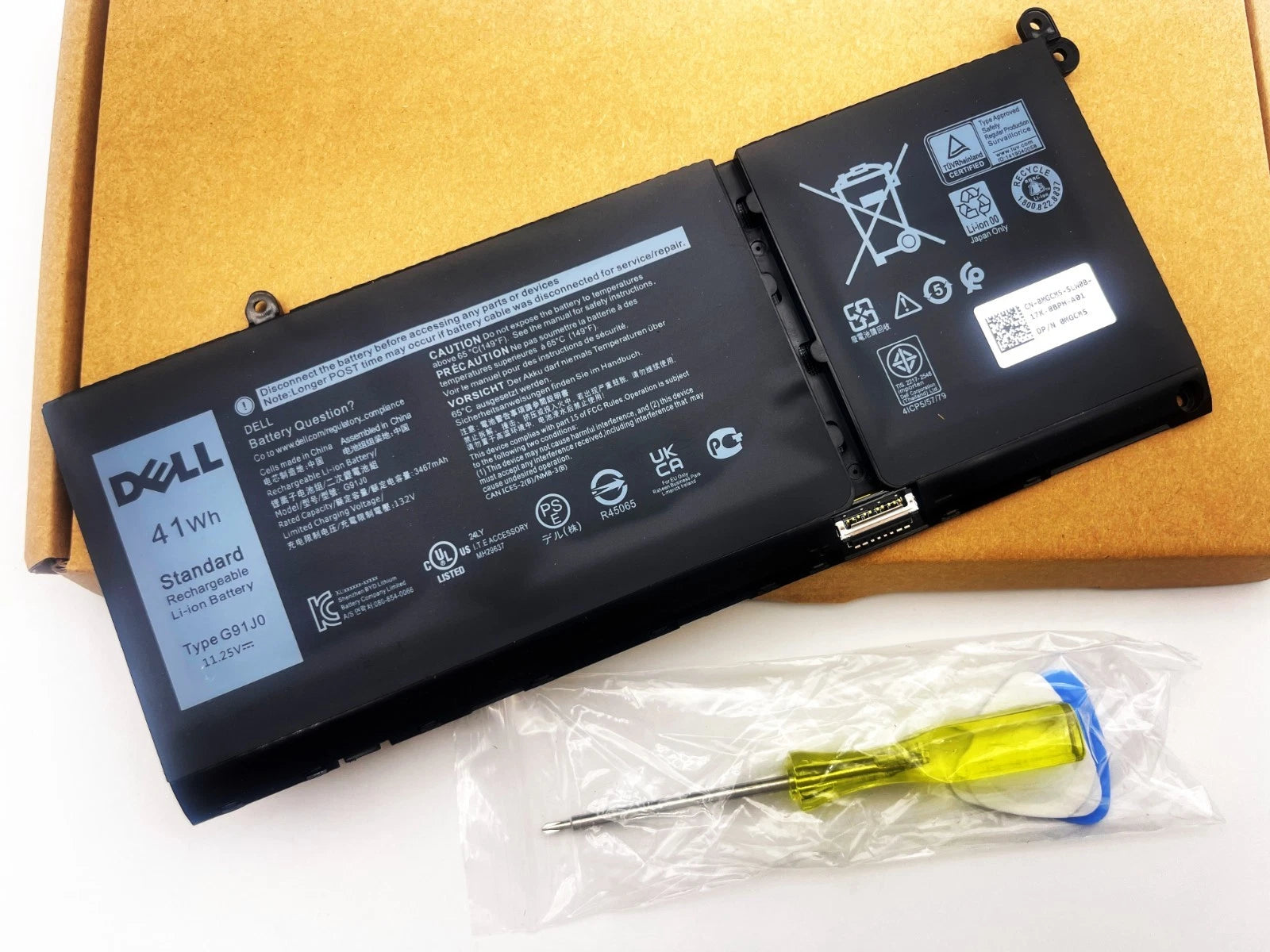 Genuine G91J0 Battery For Dell Latitude 3320 3420 3520 Inspiron 14 5410 5415 OEM