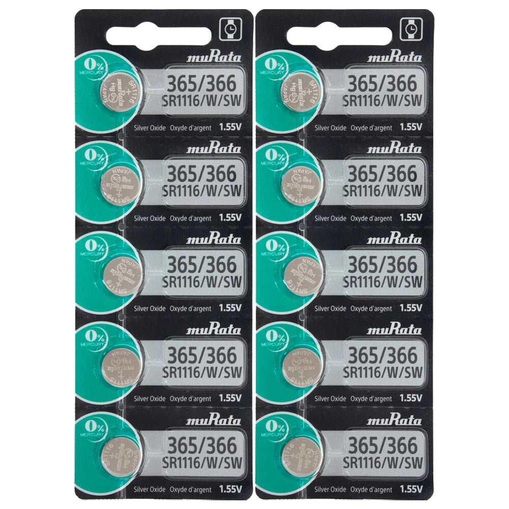 20 NEW MURATA SR1116W WATCH BATTERIES - Replaces Sony