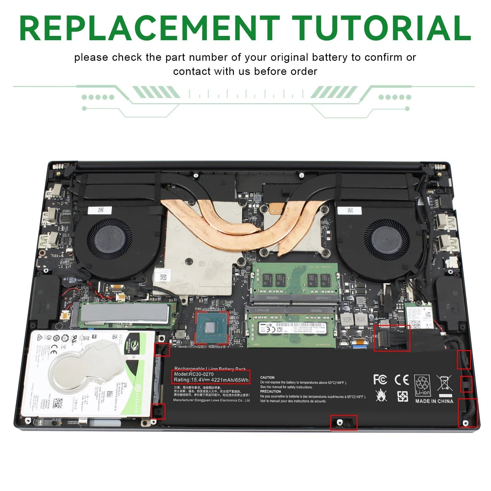 ??RC30-0270 Battery For Razer Blade 15 Base 2018 2019 RZ09-0270 RZ090270 4221mAh