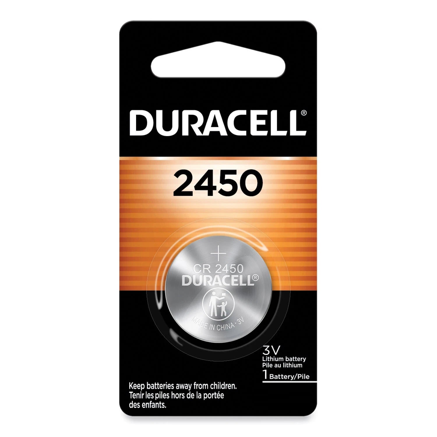 1 2450 Duracell Lithium 3V Coin Cell Battery (CR2450, DL2450, ECR2450)