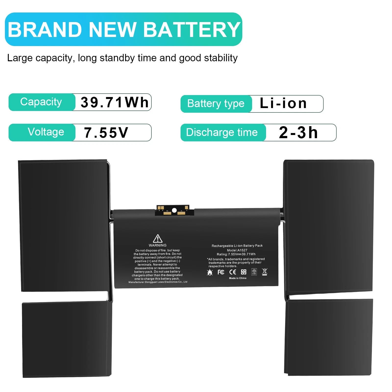 A1527 A1705 Battery for MacBook Retina 12 inch A1534 (Early 2015 2016 Mid 2017)