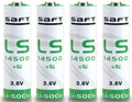 4 Pcs Brand New Genuine Saft LS14500 Battery AA 3.6 Volt Lithium Batteries