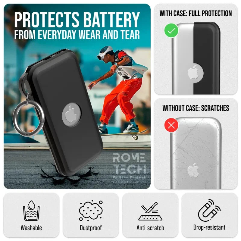 Battery Case Bank Silicone Storage Protection Case for Apple Vision Pro H8P G5C5