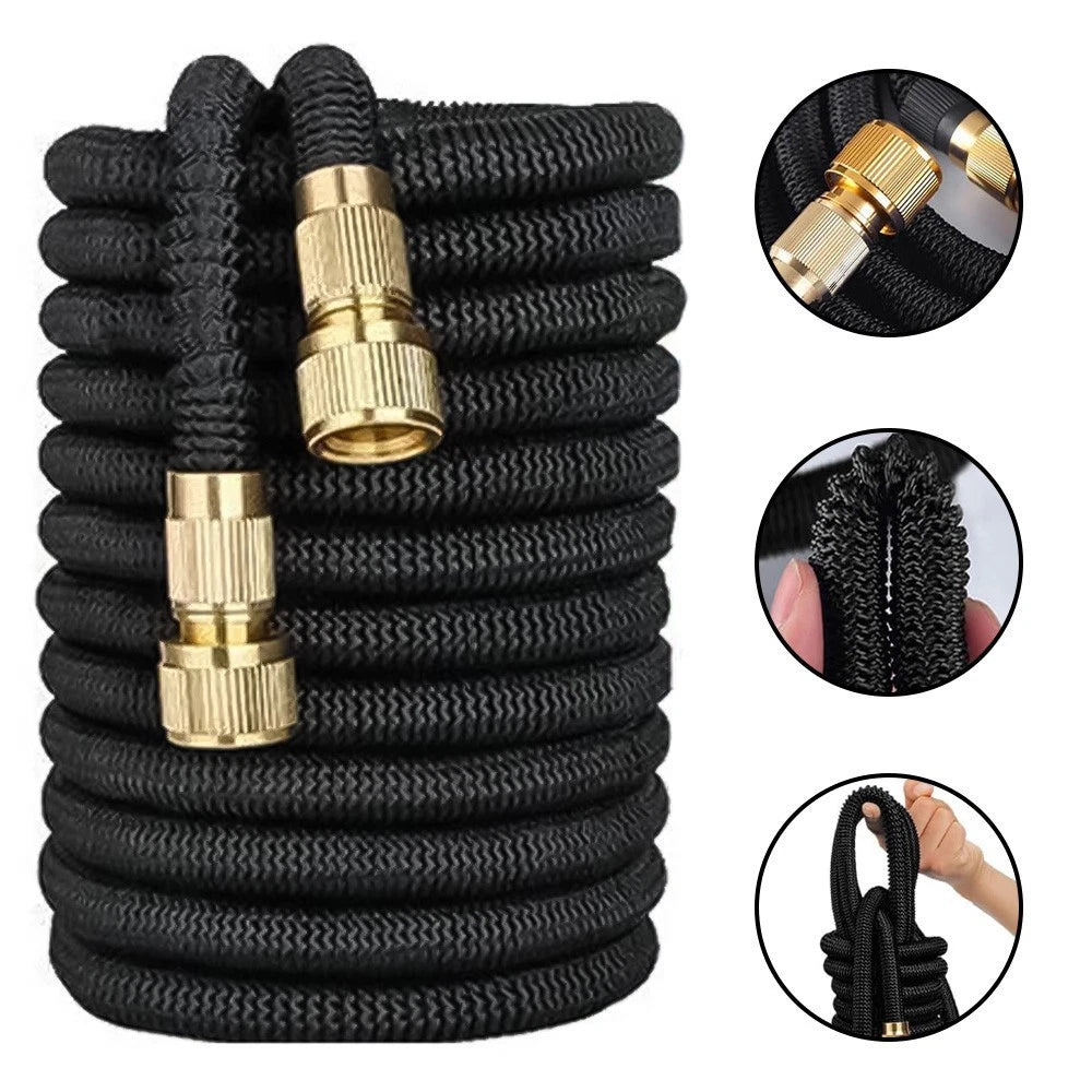 4X Stronger Deluxe Expandable Flexible Garden Water Hose +Nozzle 50FT & 100FT