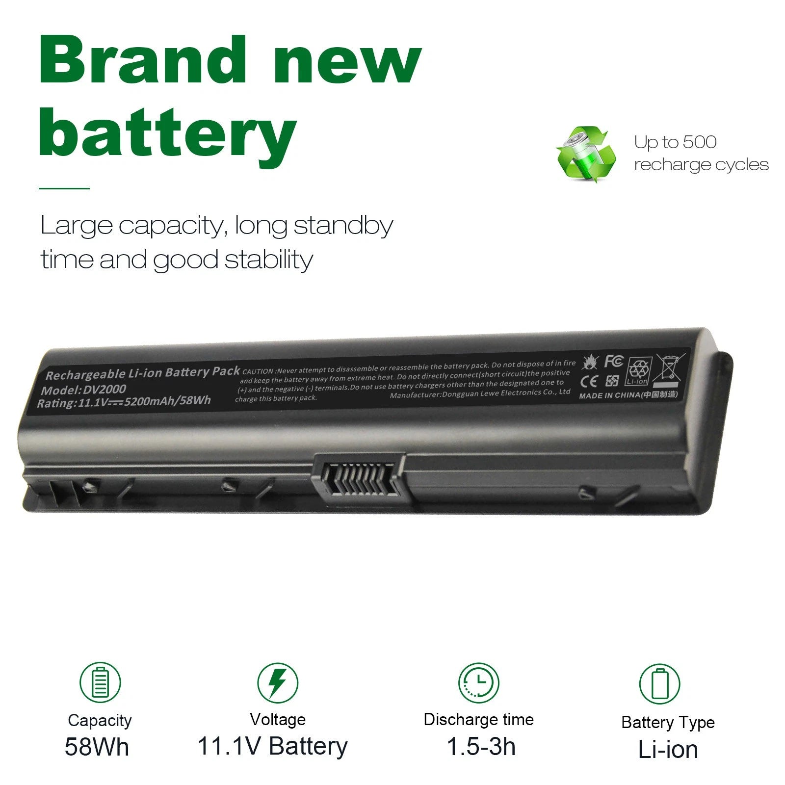 Battery For HP Pavilion DV2000 DV6000 DV6700 DV6500 DV2500 446506-001 446507-001