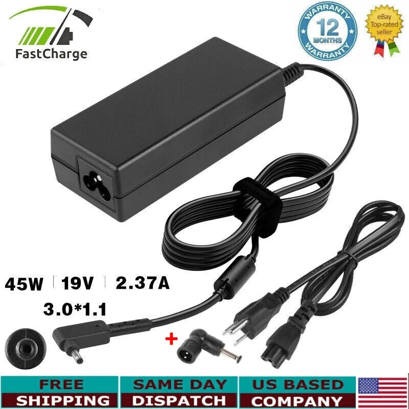 Acer Chromebook 15 CB3-531 Black Ac Adapter Charger & Power Cord
