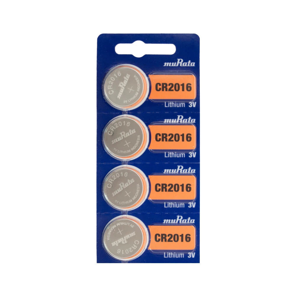 4 Pcs Murata 2016 CR2016 Button Cell Watch Batteries Expires 2026, Replaces Sony
