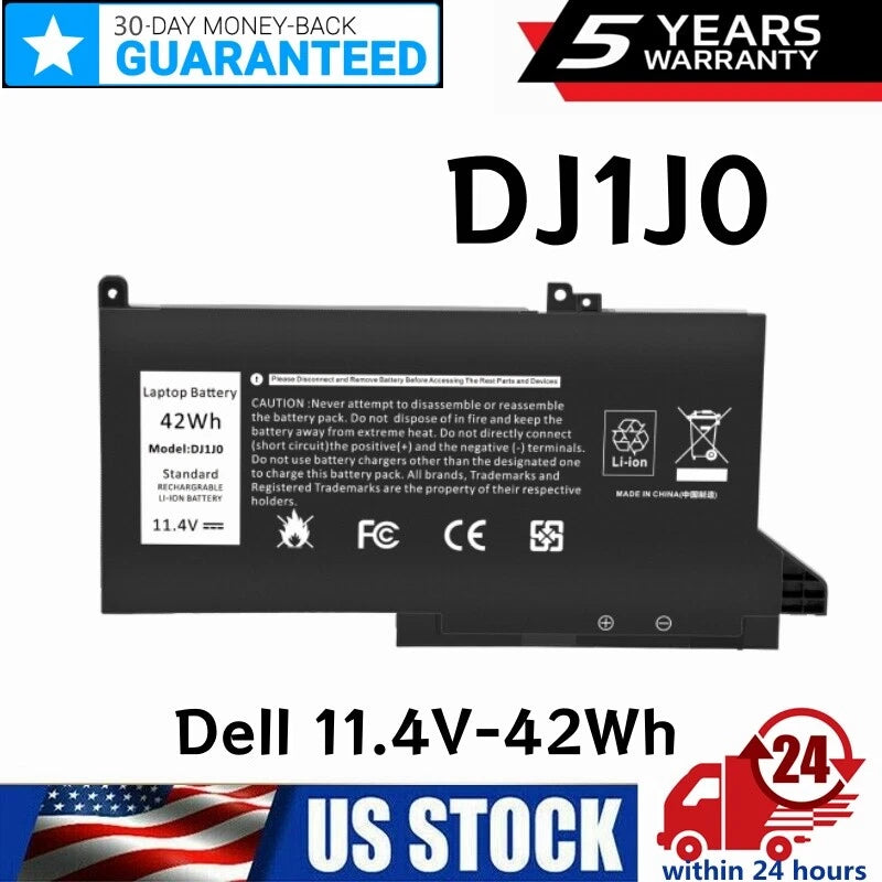 DJ1J0 Battery For Dell Latitude 12 7280 7290 13 7380 7390 14 7480 7490 ONFOH