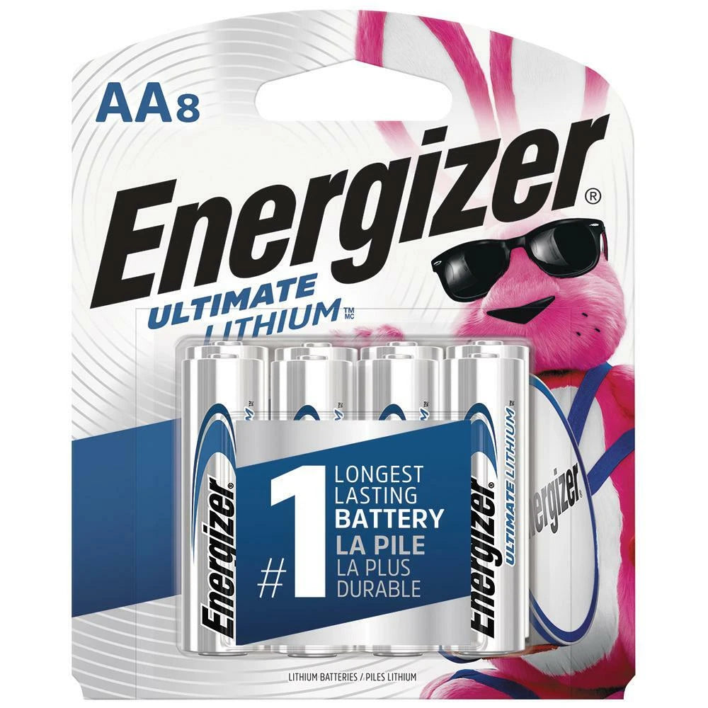 Energizer AA 8 Pack Ultimate Lithium Batteries, L91BP-8 FRESH